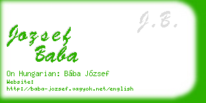 jozsef baba business card