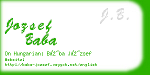 jozsef baba business card